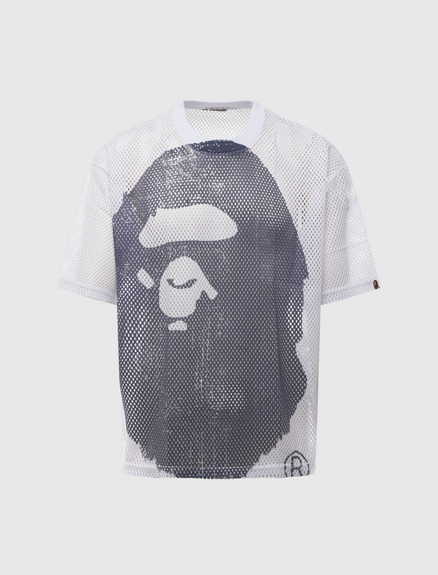 WATER PRINT APE HEAD MESH RELAXED FIT TEE