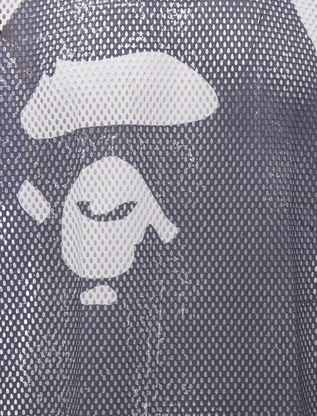 WATER PRINT APE HEAD MESH RELAXED FIT TEE