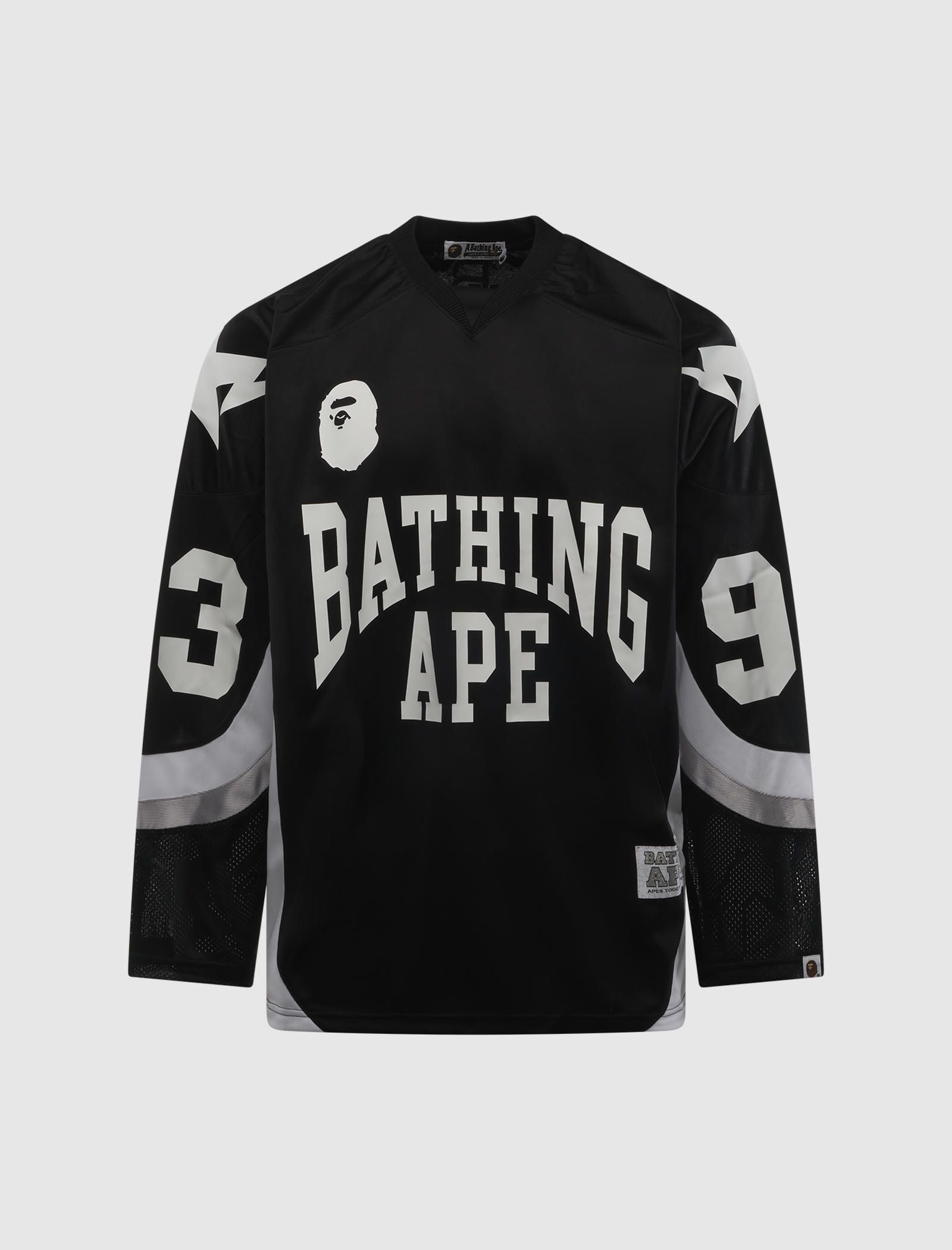 BAPE LINE CAMO JACQUARD LOGO RELAXED FIT ICE HOCKEY JERSEY