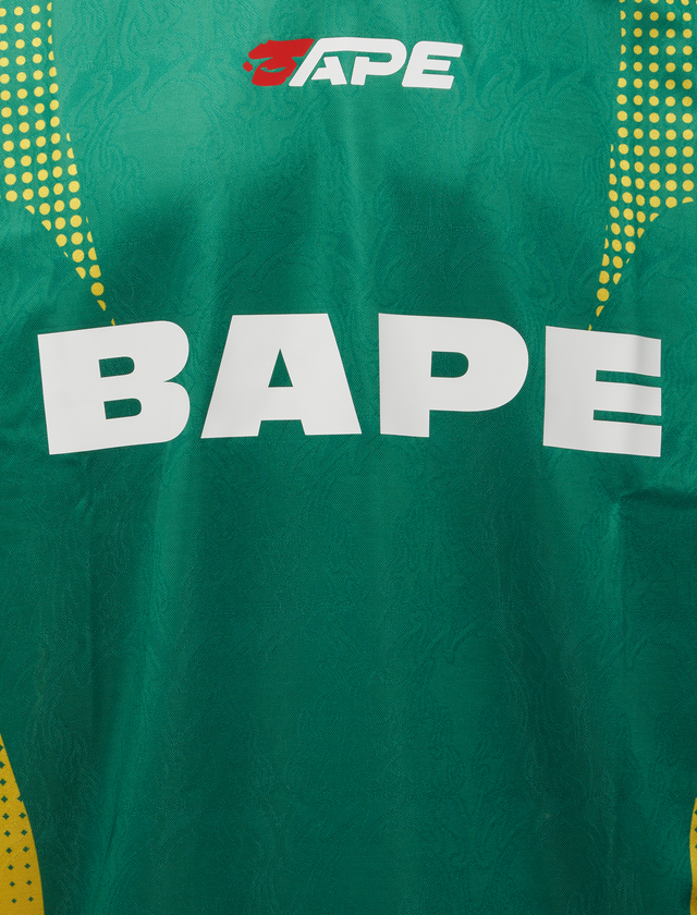 APE FLAME MONOGRAM JACQUARD LOGO RELAXED FIT FOOTBALL JERSEY