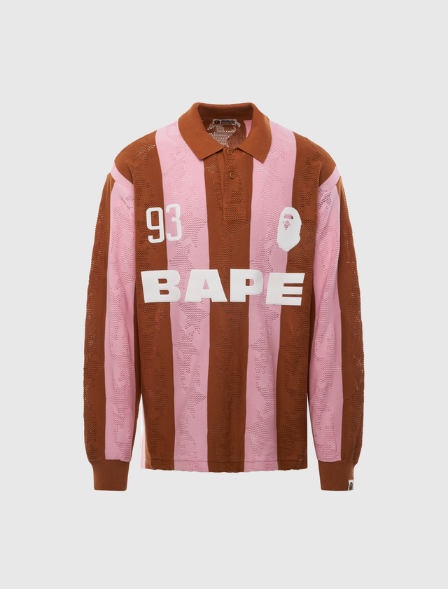 STA STRIPE PATTERN JACQUARD MULTI LOGO RELAXED FIT TEE