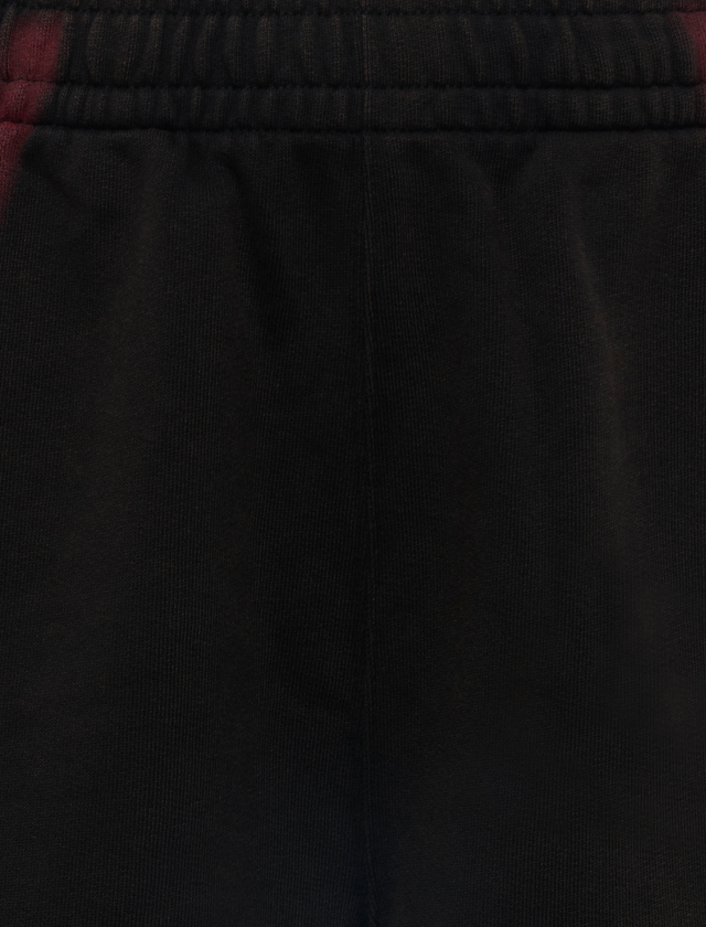HEAVY WASH HAND DRAW FOOTBALL LOGO RELAXED FIT SWEAT SHORTS