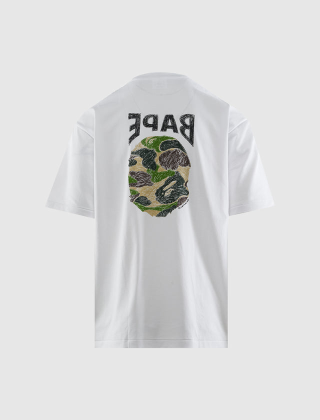 ABC CAMO HAND DRAW APE HEAD TEE