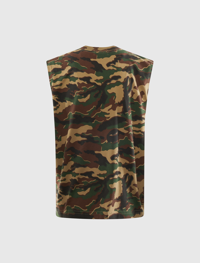 GLITCH WOODLAND CAMO HEAVY WASH TANK