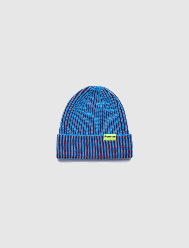 CONTRAST GRID BEANIE