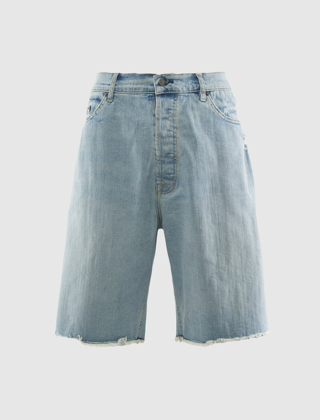 WASHED DENIM SHORT