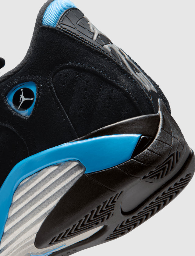 AIR JORDAN 14 RETRO "BLACK/ WHITE/ UNIVERSITY BLUE" GS