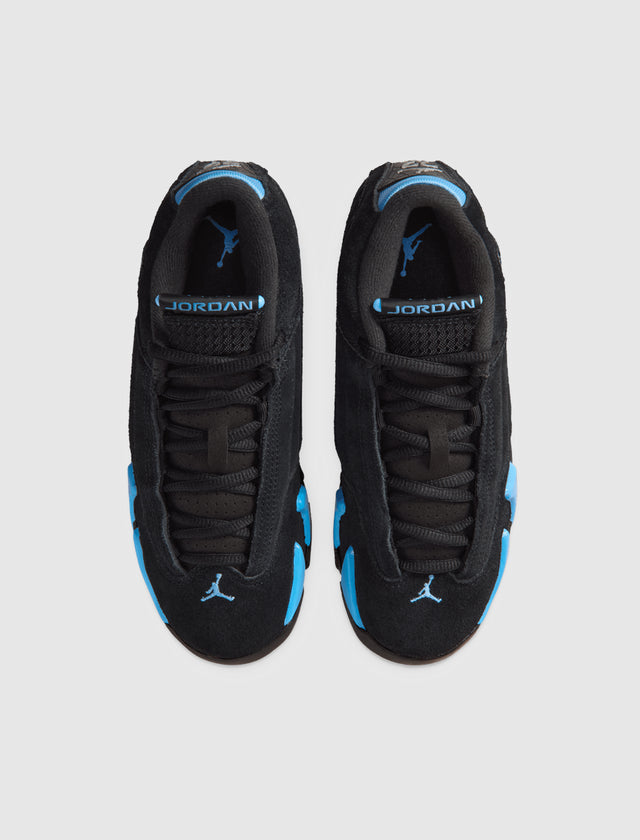 AIR JORDAN 14 RETRO "BLACK/ WHITE/ UNIVERSITY BLUE" GS