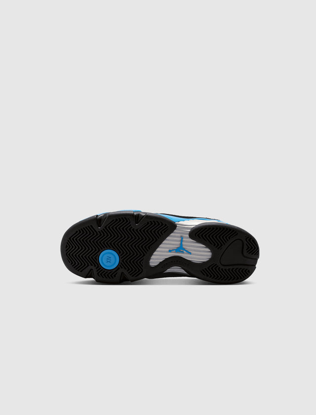 AIR JORDAN 14 RETRO "BLACK/ WHITE/ UNIVERSITY BLUE" GS