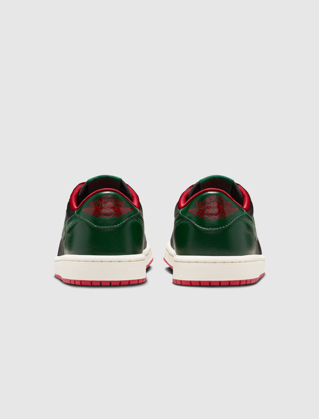 WOMEN'S AIR JORDAN 1 LOW OG "BLACK/GORGE GREEN/VARSITY RED"