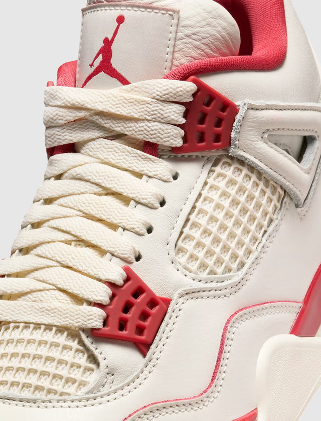 WOMEN'S AIR JORDAN 4 RETRO "PALE IVORY/ SIERRA RED"