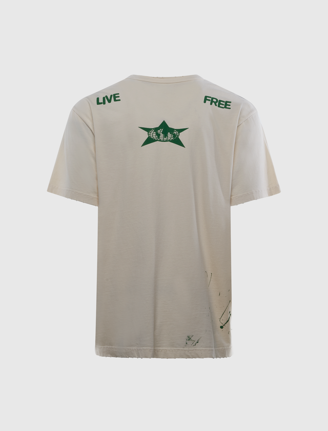 DISTRESSED STAR LOGO TEE