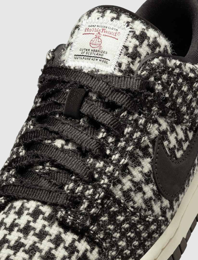 WOMEN'S DUNK LOW HARRIS TWEED "BLACK/WHITE"