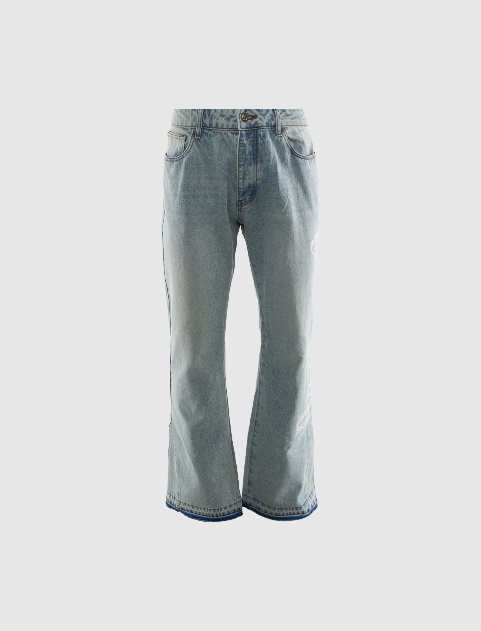 GODSPEED NY OG LOGO FLARED DENIM JEANS – Social Status