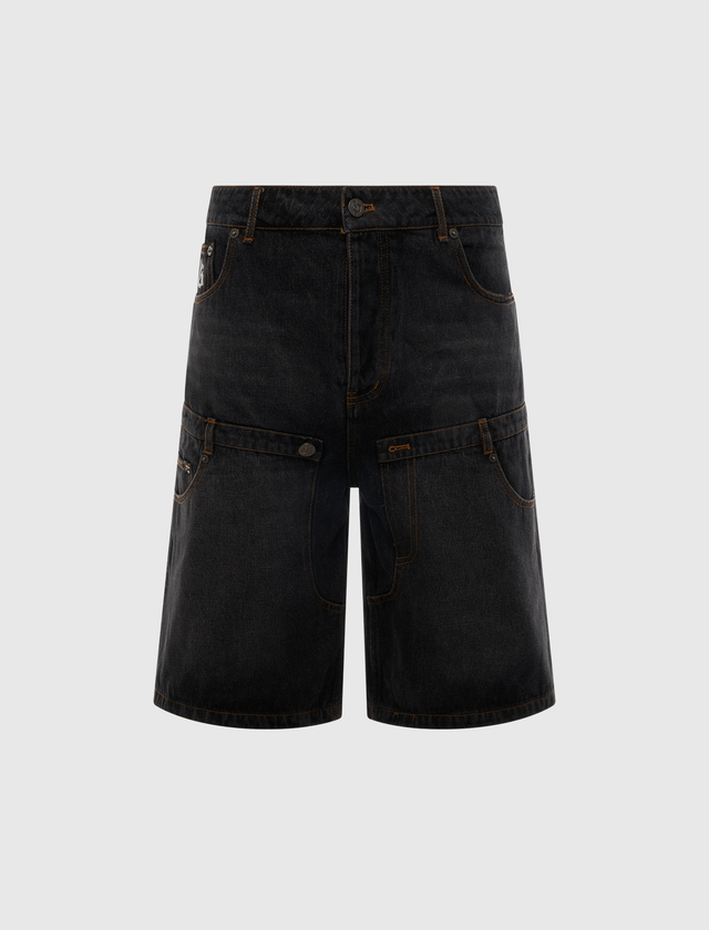 TWIN PANEL DENIM SHORTS