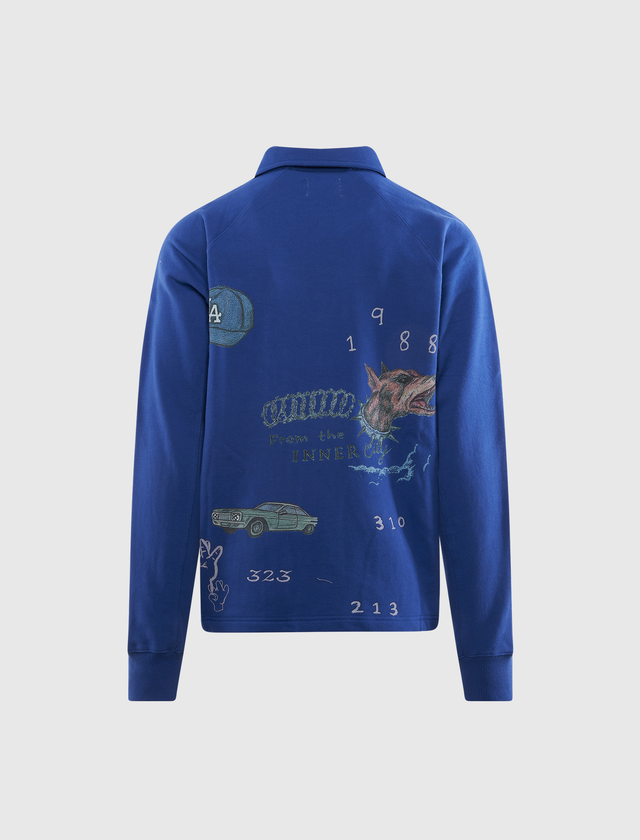 ALL OVER LA FLEECE COACHES JACKET