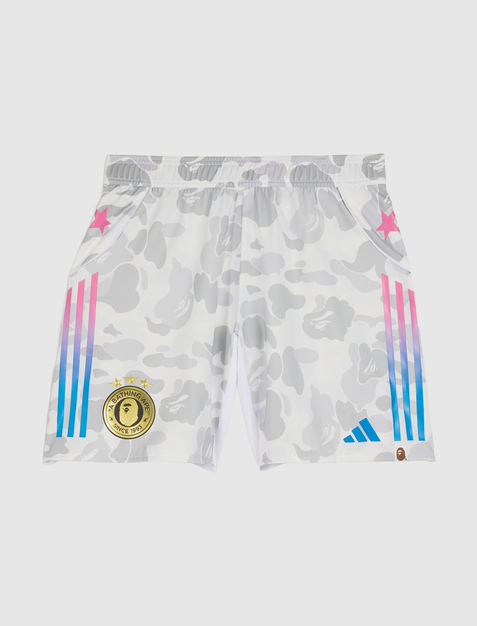 A Bathing Ape シャークデザイン バスケットパンツ 白 L A Bathing Ape シャークデザイン バスケットパンツ 白 L A Bathing Ape