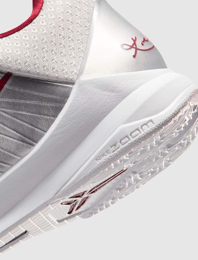 KOBE V PROTRO "METALLIC SILVER/ TEAM RED"