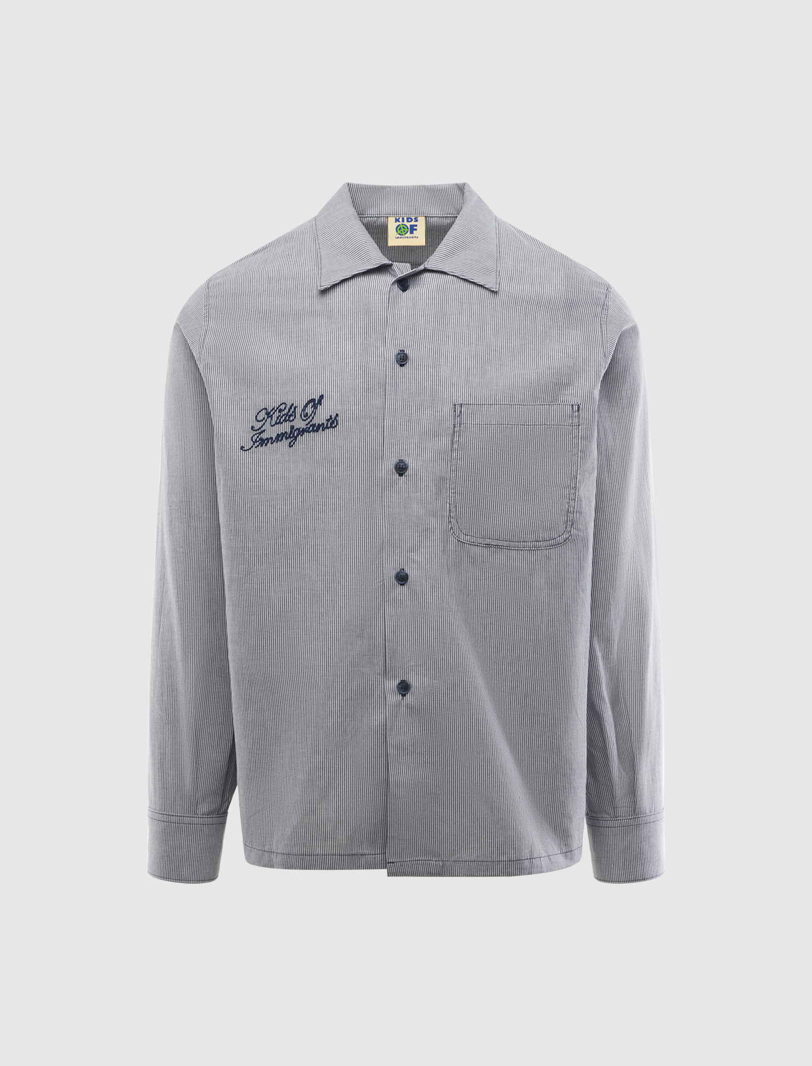 ANDFAMILYS アンドファミリー チェッカーフラッグシャツアイスグレー L KIDS OF IMMIGRANTS HERE TO STAY WORK SHIRT – Social Status
