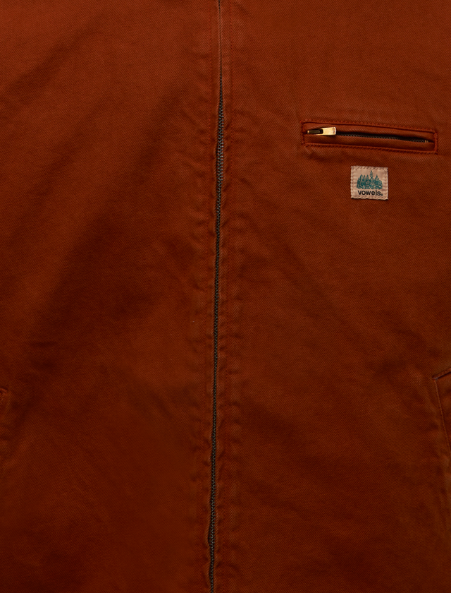 CORD COLLARED ZIP-UP JACKET