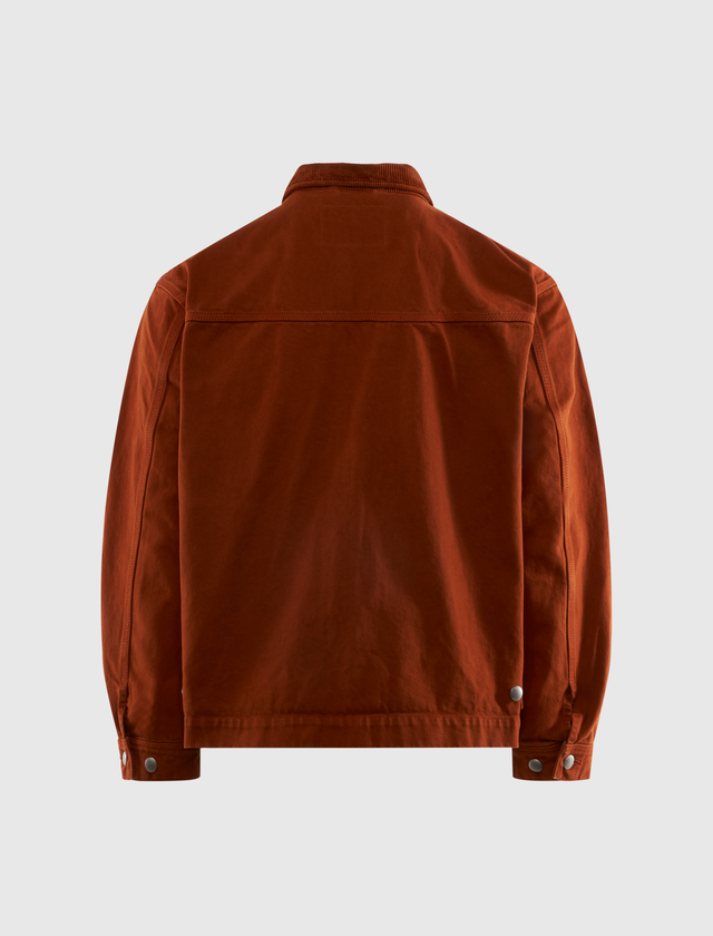 CORD COLLARED ZIP-UP JACKET