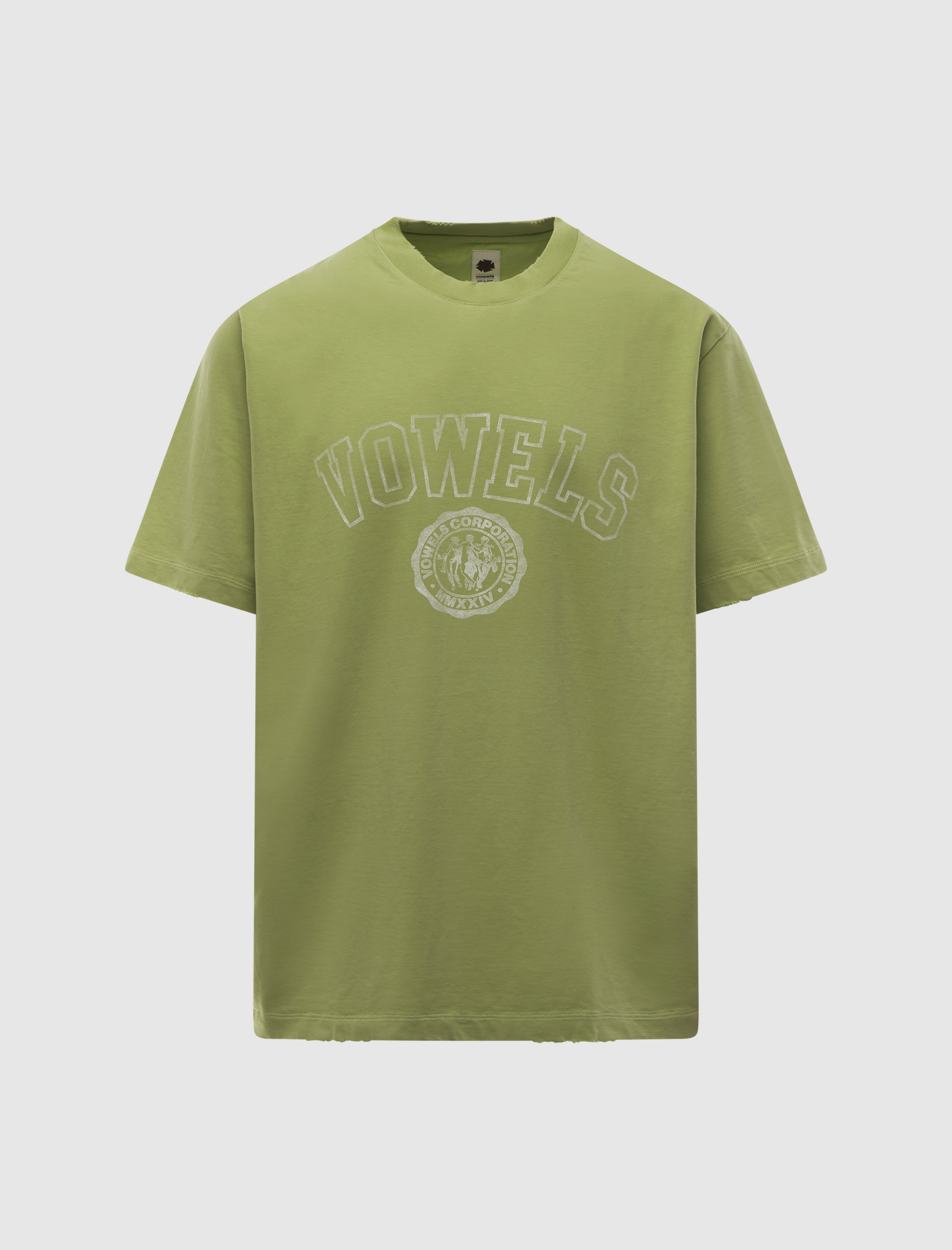 VOWELS FADED COLLEGIATE TEE – Social Status