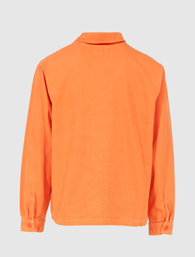 WASHED CANVAS ZIP SHIRT