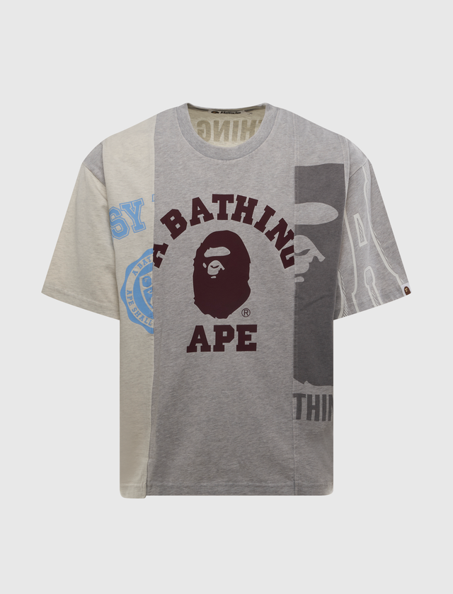 UPCYCLED MULTI LOGO CROPPED FIT TEE
