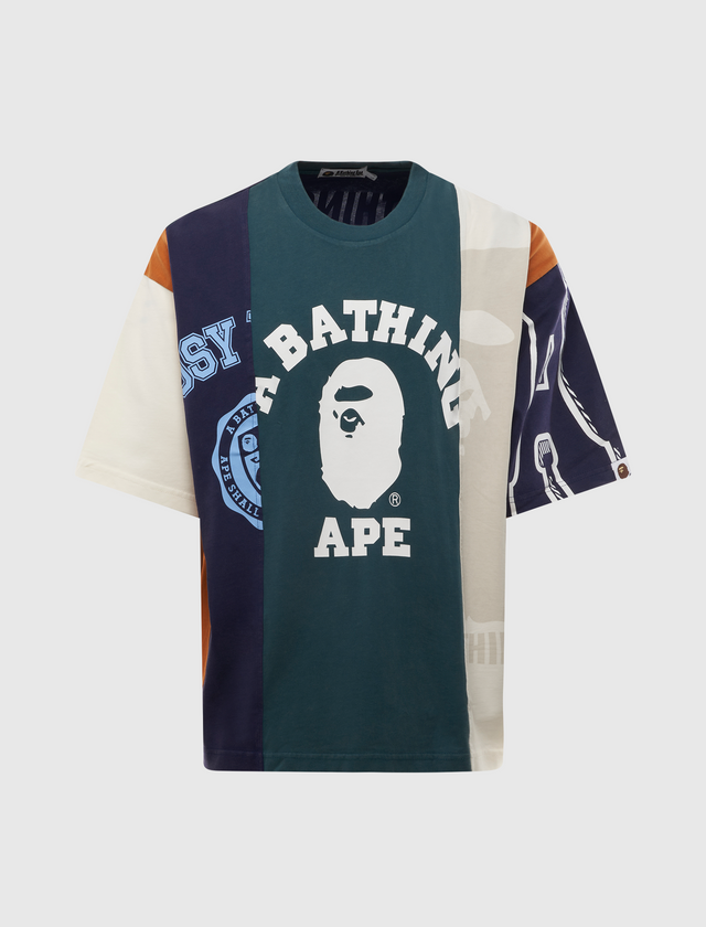 UPCYCLED MULTI LOGO CROPPED FIT TEE