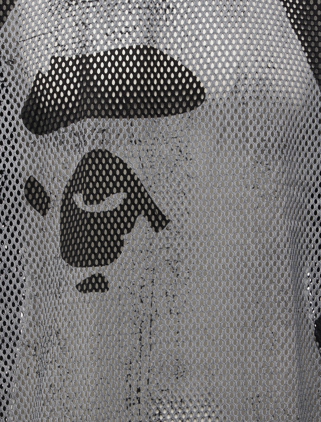 WATER PRINT APE HEAD MESH RELAXED FIT TEE