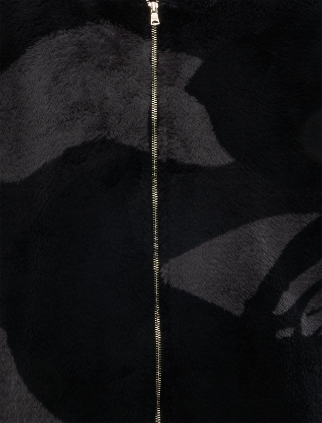 COLOR CAMO SHARK FULL ZIP SHERPA JACKET