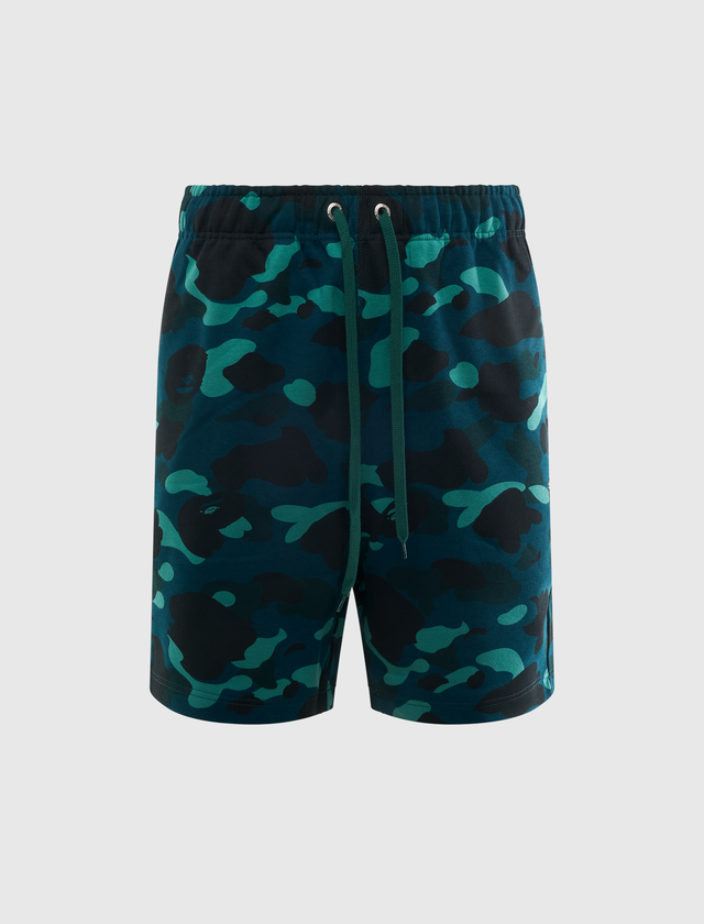 COLOR CAMO METAL APE HEAD RELAXED FIT SWEAT SHORTS