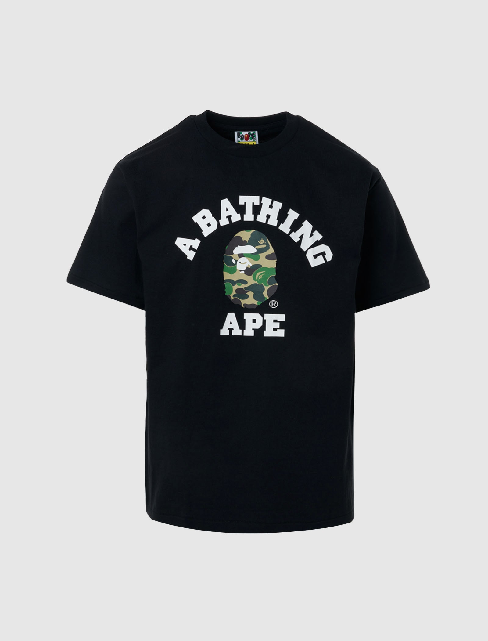 A BATHING APE ABC CAMO COLLEGE TEE