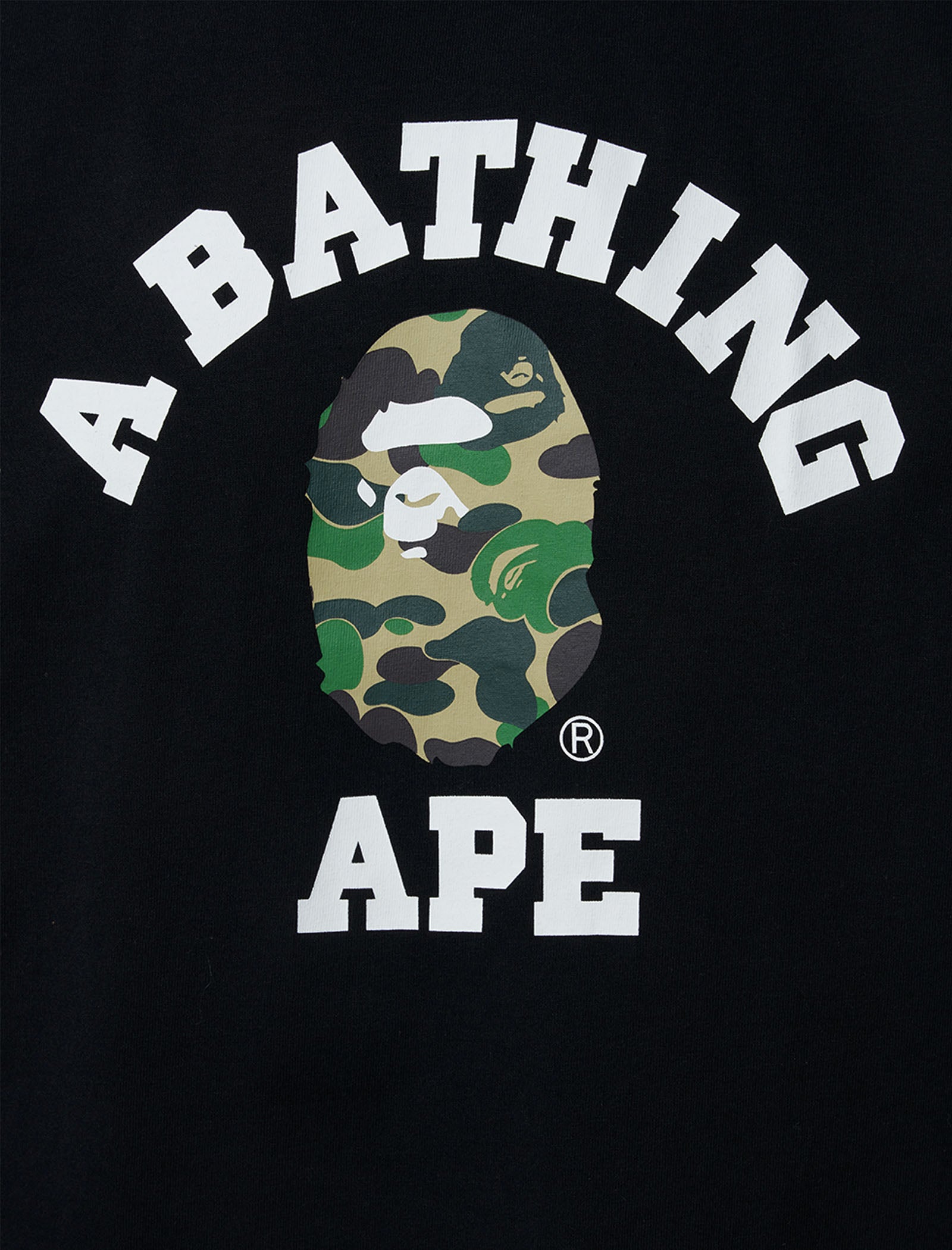 A BATHING APE ABC CAMO COLLEGE TEE