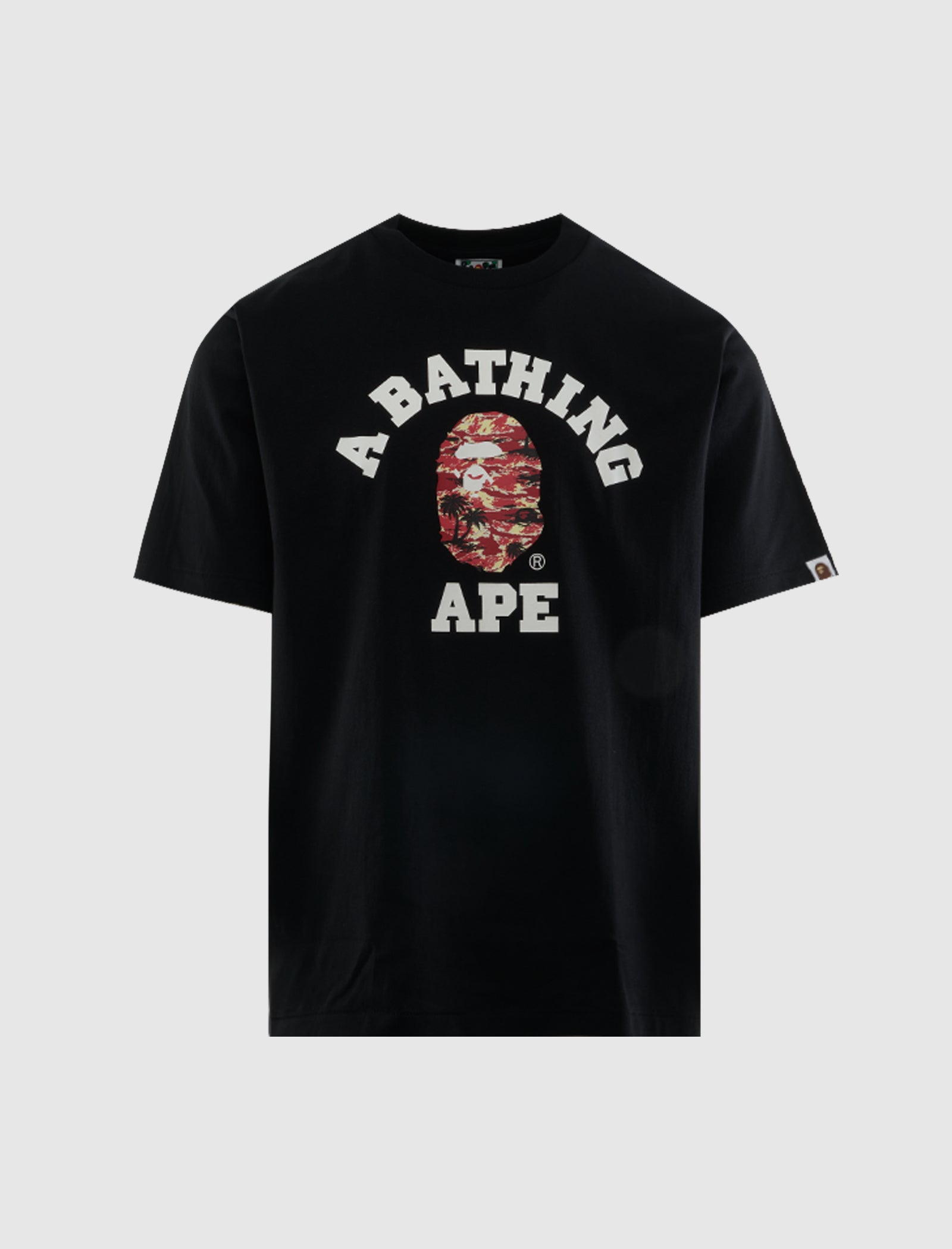 A BATHING APE PALM TREE CAMO COLLEGE TEE – Social Status