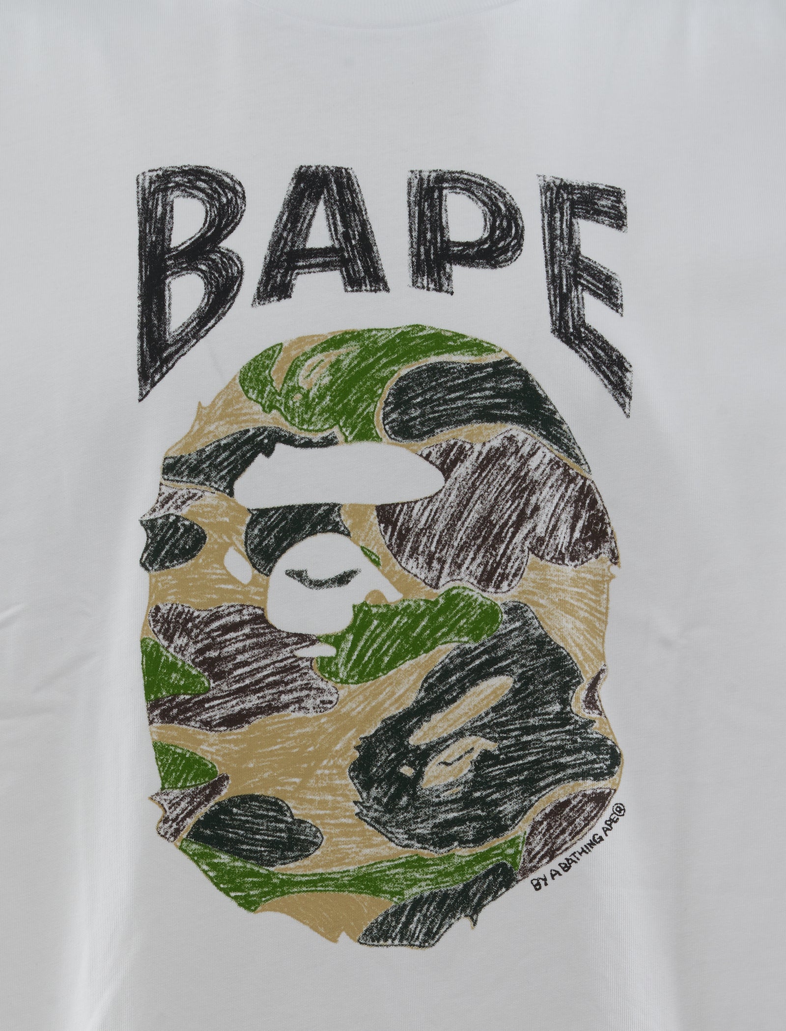 A BATHING APE ABC CAMO HAND DRAW APE HEAD TEE – Social Status