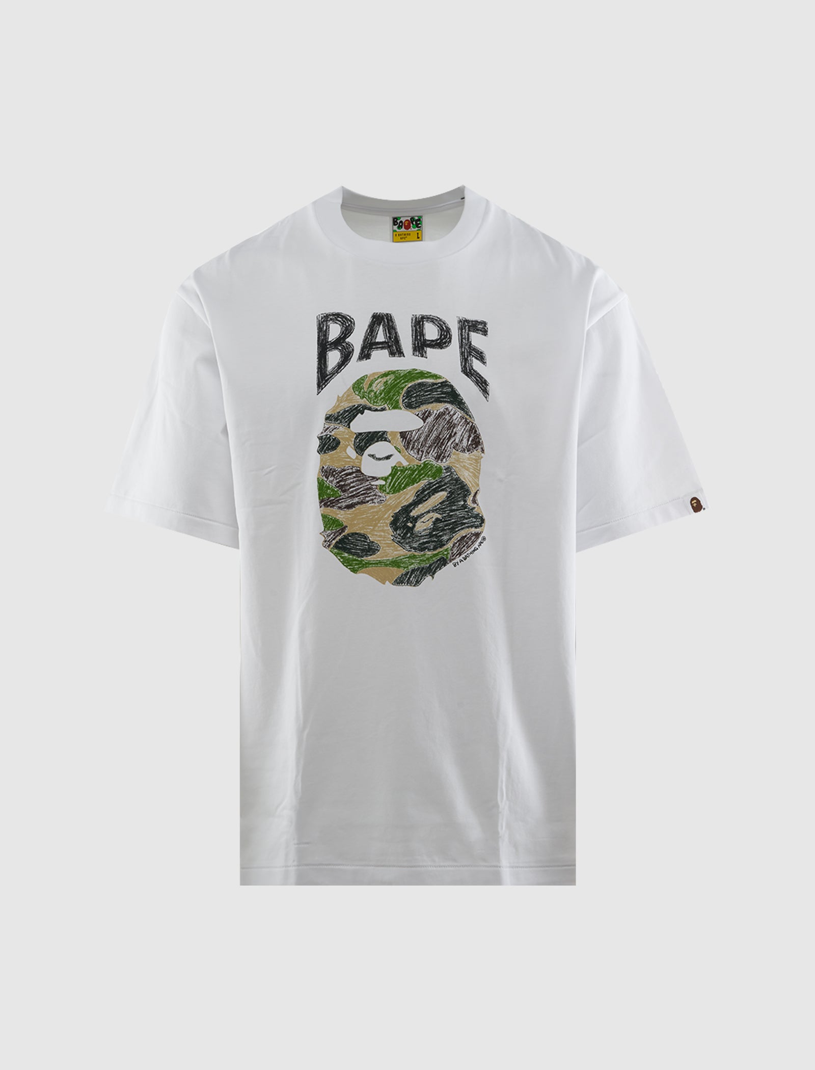 A BATHING APE ABC CAMO HAND DRAW APE HEAD TEE – Social Status
