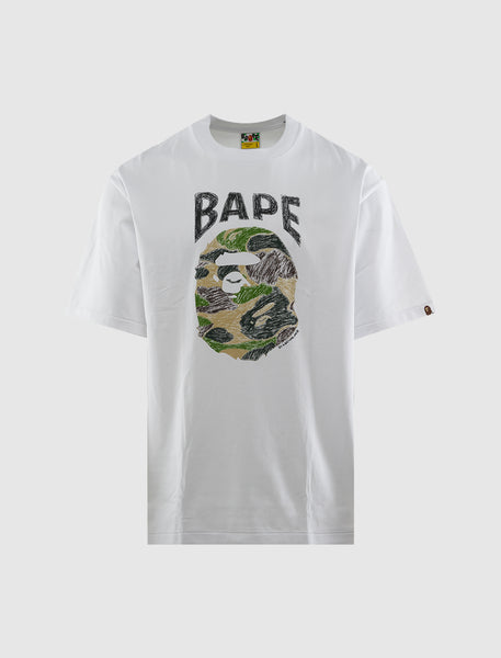 A BATHING APE ABC CAMO HAND DRAW APE HEAD TEE – Social Status