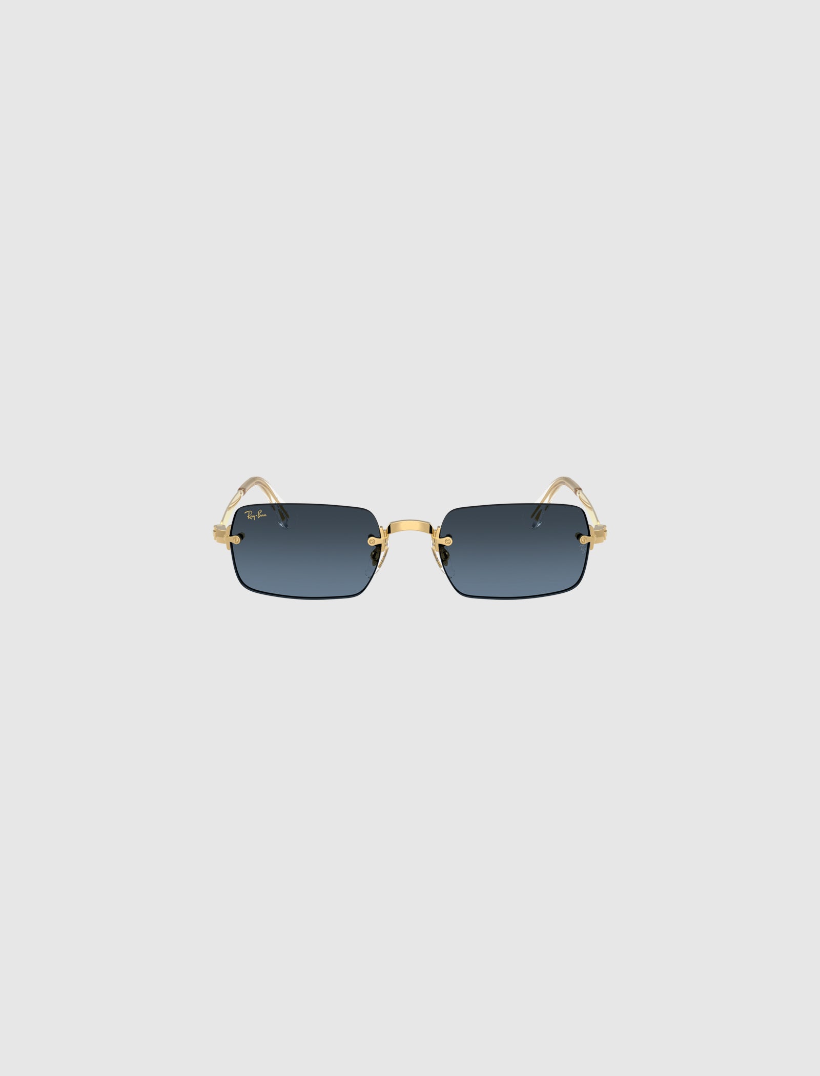 A$AP ROCKY x RAY-BAN RIMLESS SUNGLASSES (BLUE GRADIENT DARK GREY LENS ...