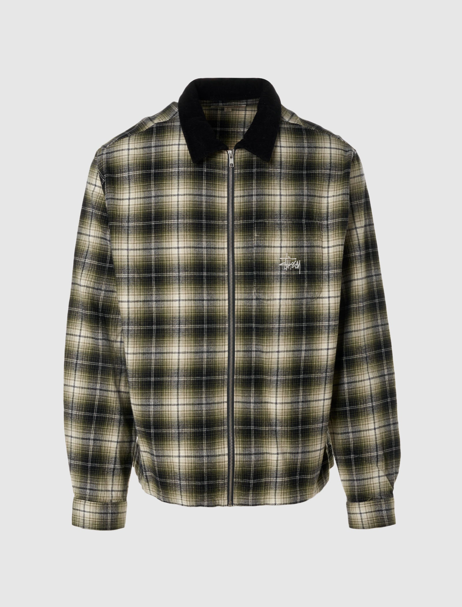 STUSSY FRANK PLAID ZIP SHIRT
