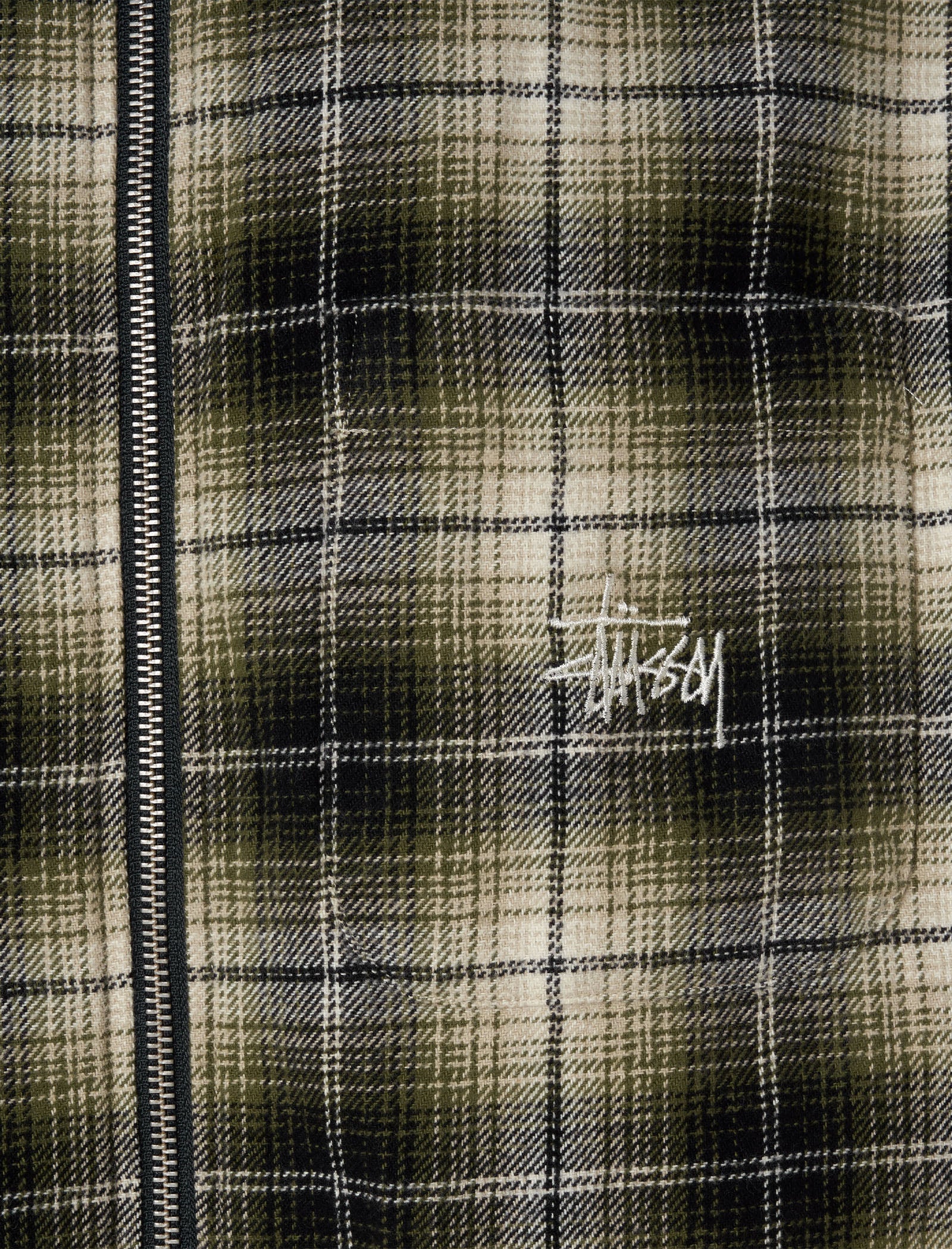 STUSSY FRANK PLAID ZIP SHIRT