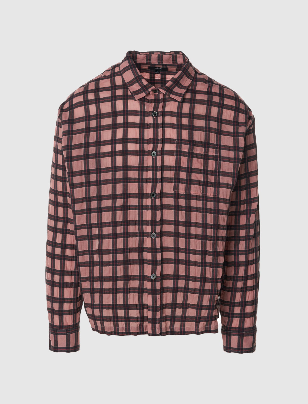 stussy dress shirt Stussy long sleeve dress shirt Double S logo stitched. sz small two tone  striped