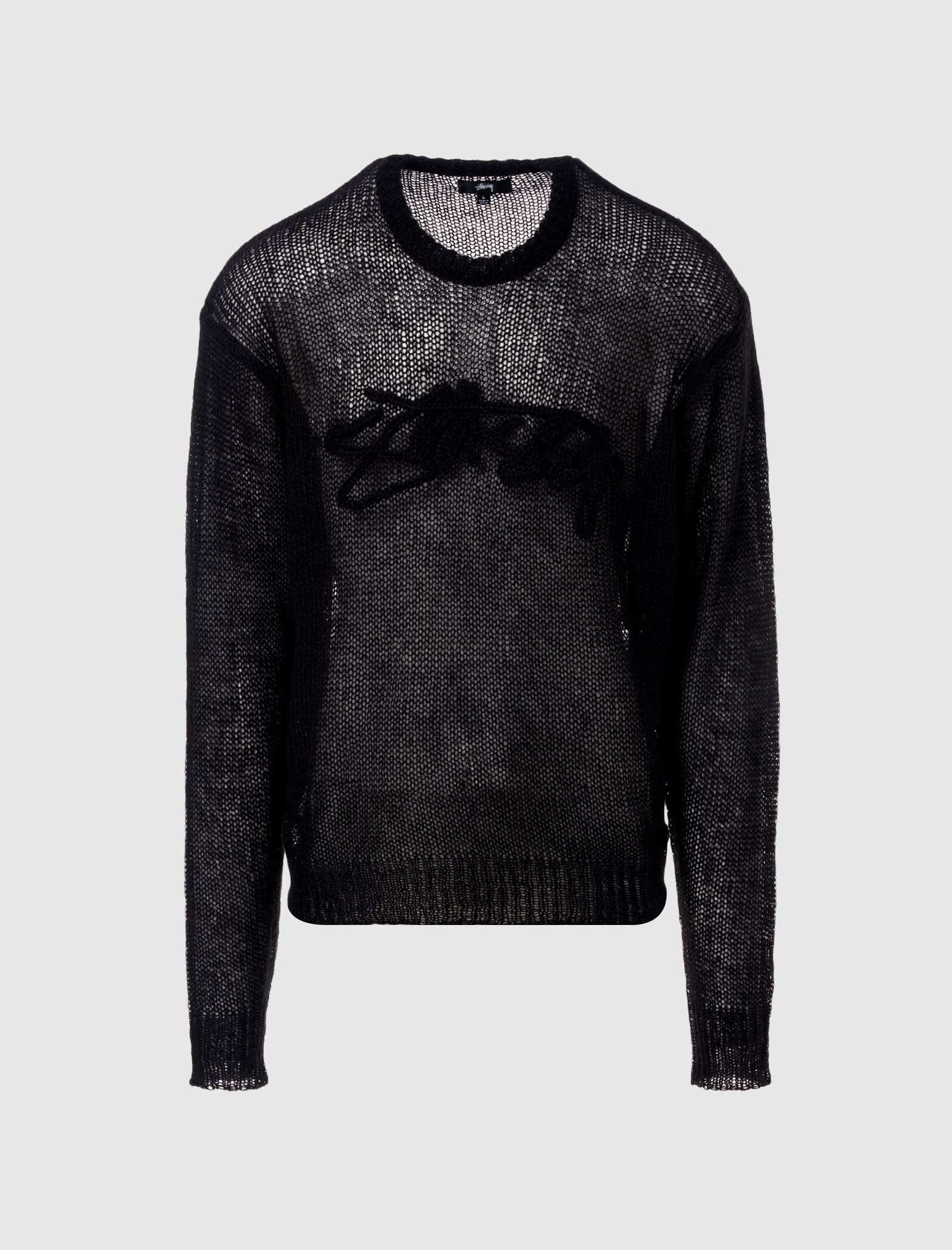 STUSSY LOOSE KNIT LOGO SWEATER