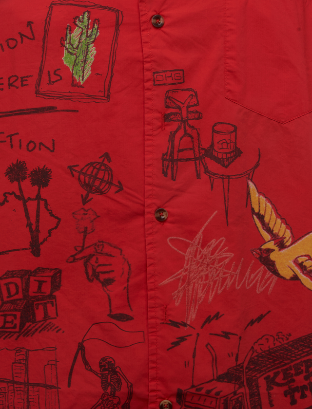 DOODLE BUTTON UP SHIRT