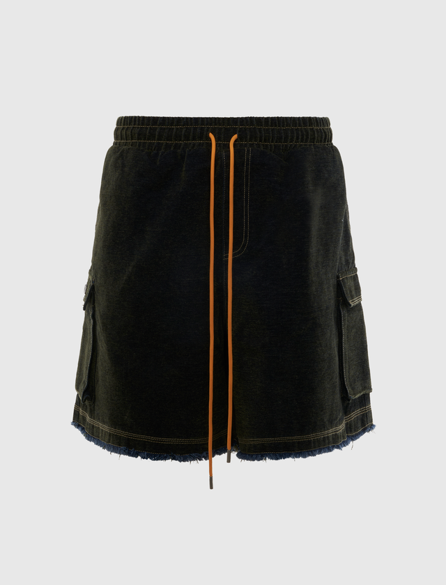 FLOCKED CARGO SHORTS