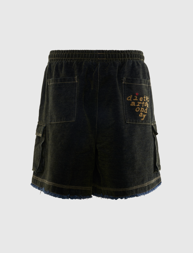 FLOCKED CARGO SHORTS