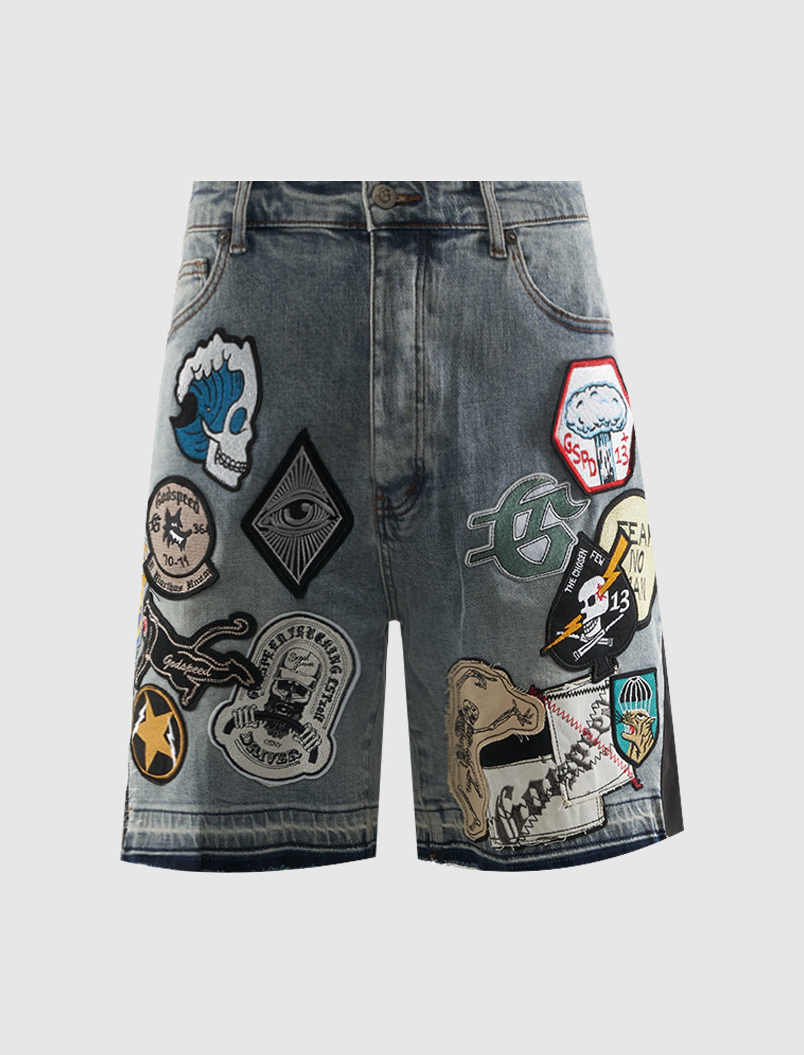 GODSPEED NY PATCHWORK DENIM SHORT – Social Status