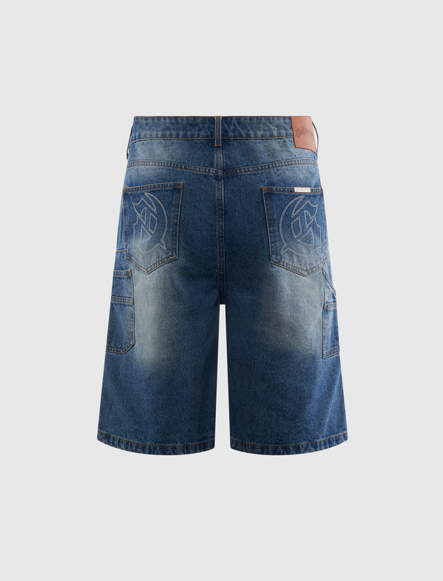TWIN PANEL DENIM SHORTS