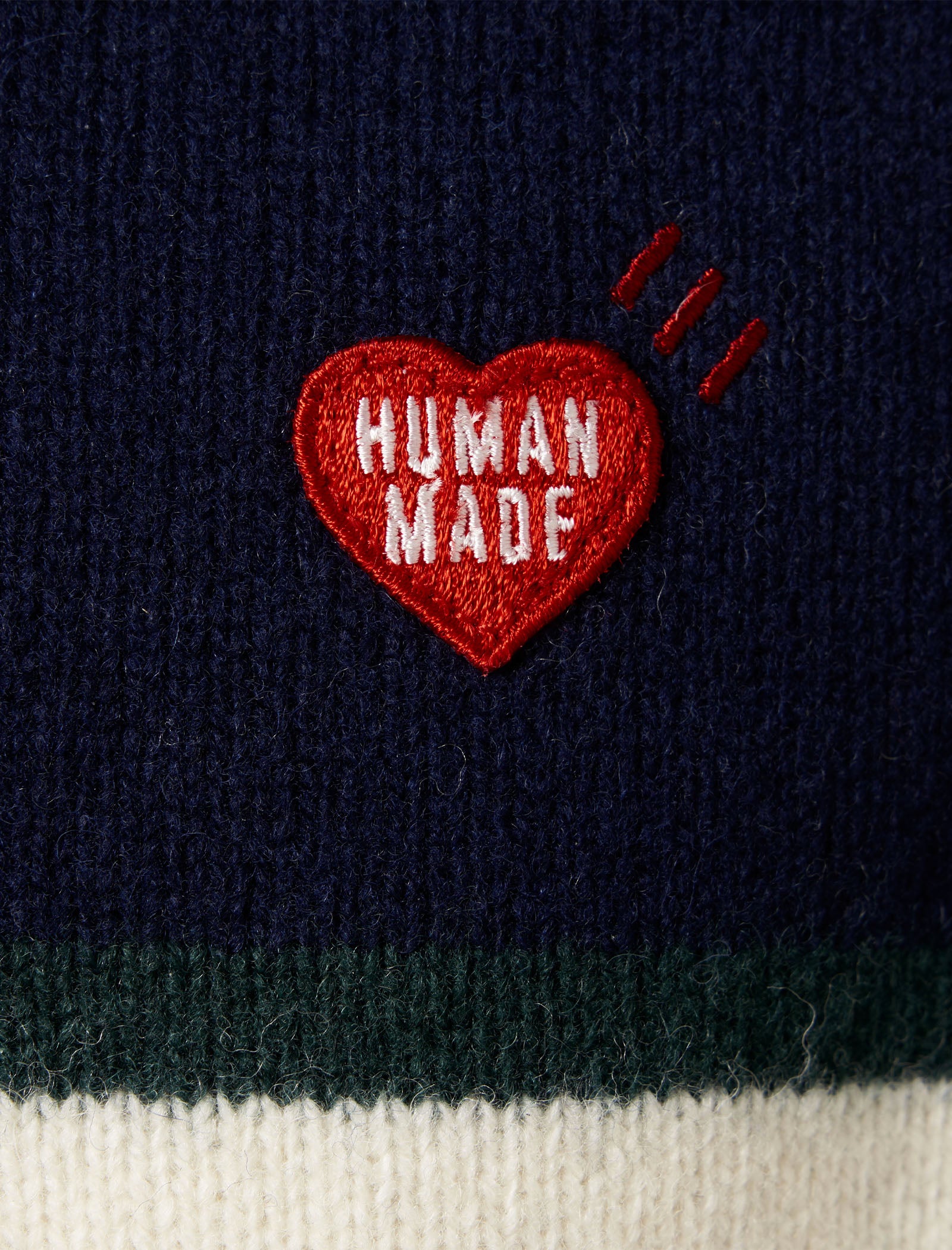 HUMAN MADE RUGBY KNIT SWEATER