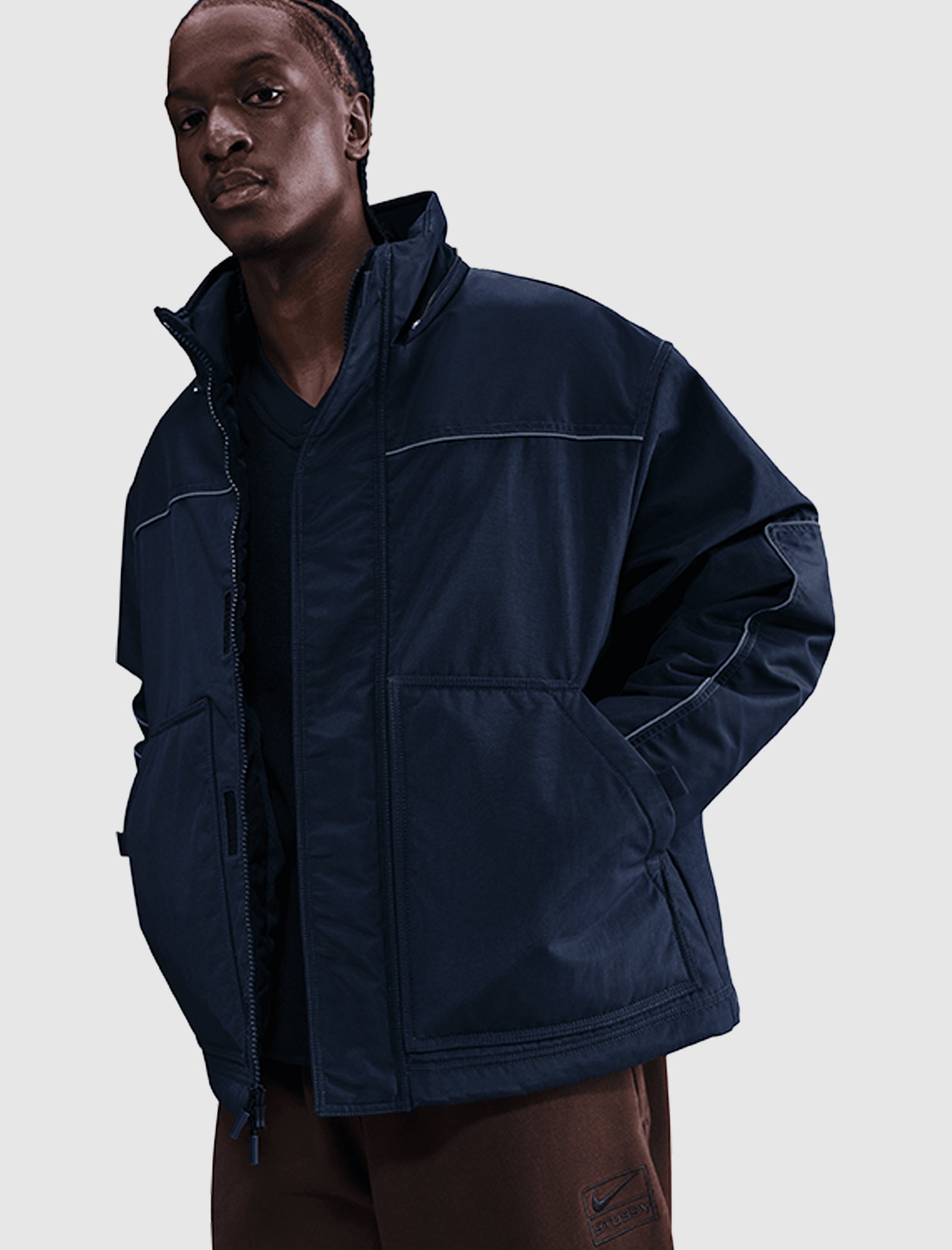 Nike Stussy ナイロンジャケット ネイビー NIKE x STUSSY JACKET – Social Status